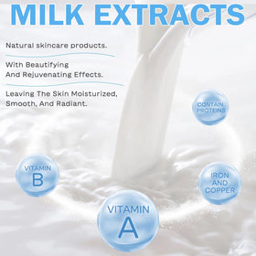 BliBling milk face cleanser pump close-up showing gentle cleansing