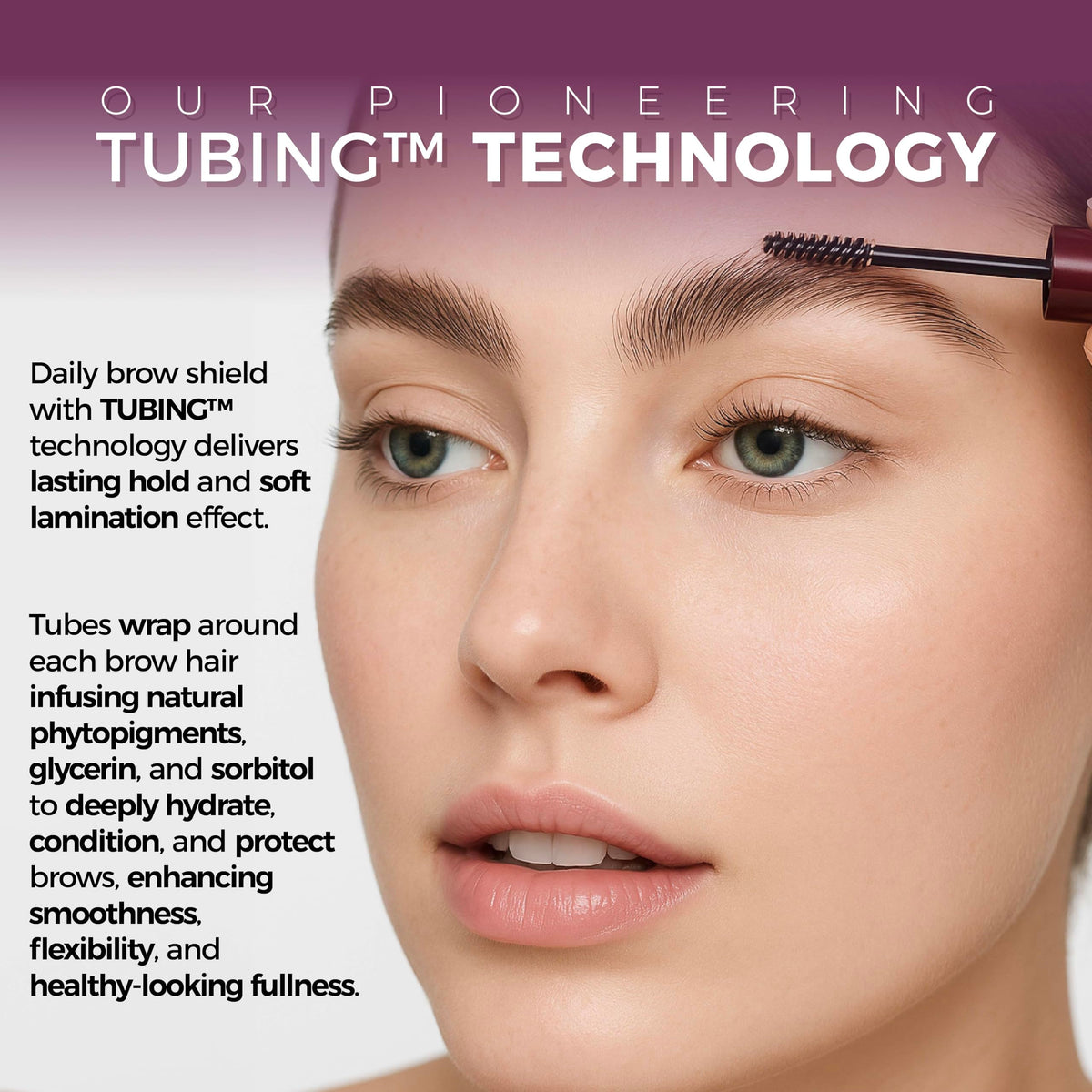 blinc Brow Juice ingredient display with glycerin emphasizing hydration