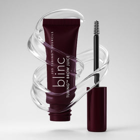 blinc Brow Juice on a bathroom shelf conveying daily-use convenience