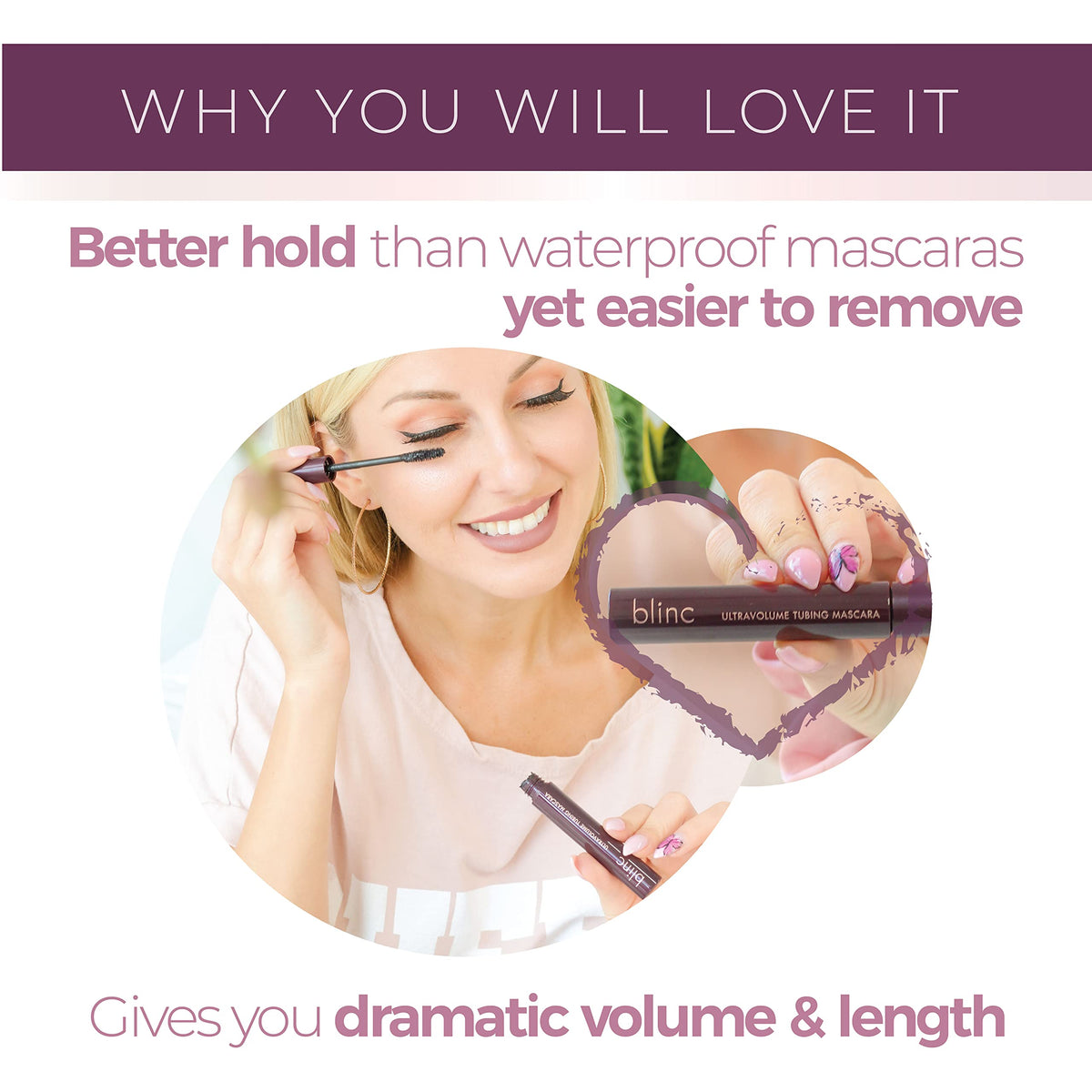 blinc in use application on eye demonstrating easy layering and separation