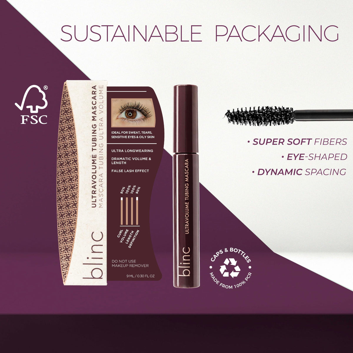 blinc mascara texture swatched on hand showing smooth buildable coverage