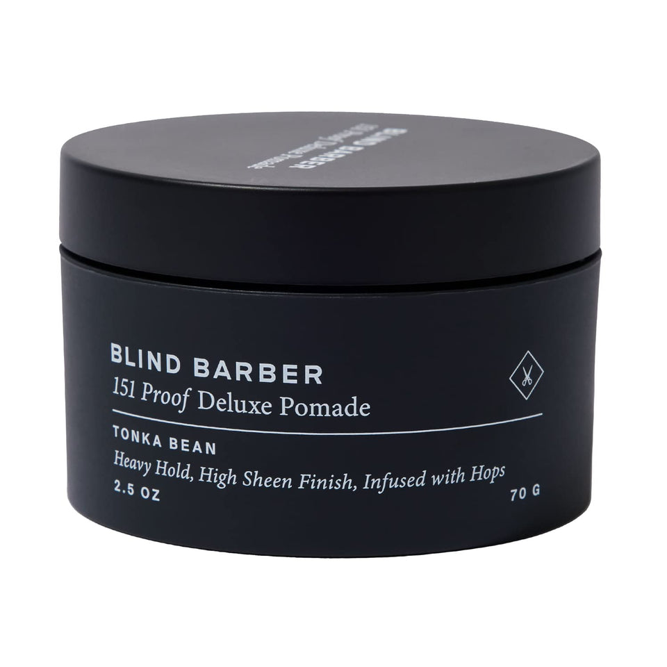 Blind Barber front tin showing label and strong hold benefits