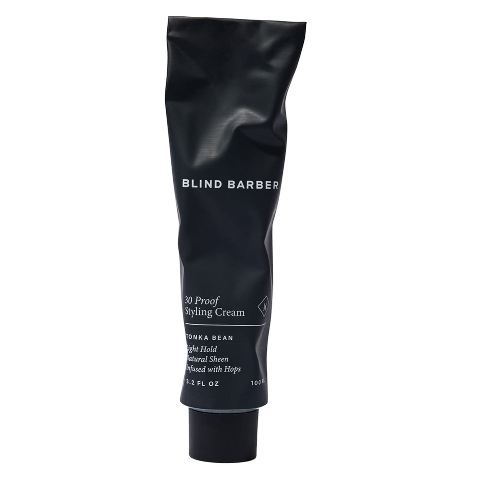 Blind Barber front packaging showing 30 Proof cream and clear labeling for quick recognition