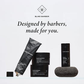 Blind Barber styled hair lifestyle shot showing textured matte finish