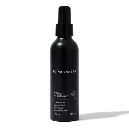 Blind Barber front packaging showing 40 Proof sea salt spray and volume benefit