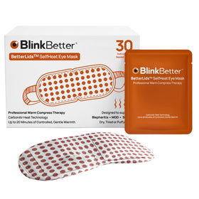 BlinkBetter pack front view showing 30 masks and clear labeling for easy purchase
