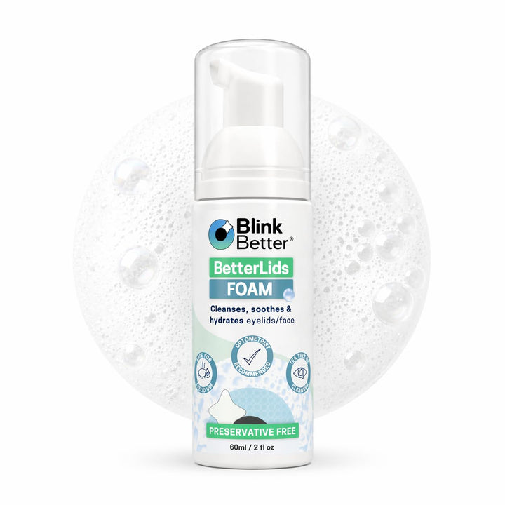 BlinkBetter front packaging showing bottle and gentle formula benefit