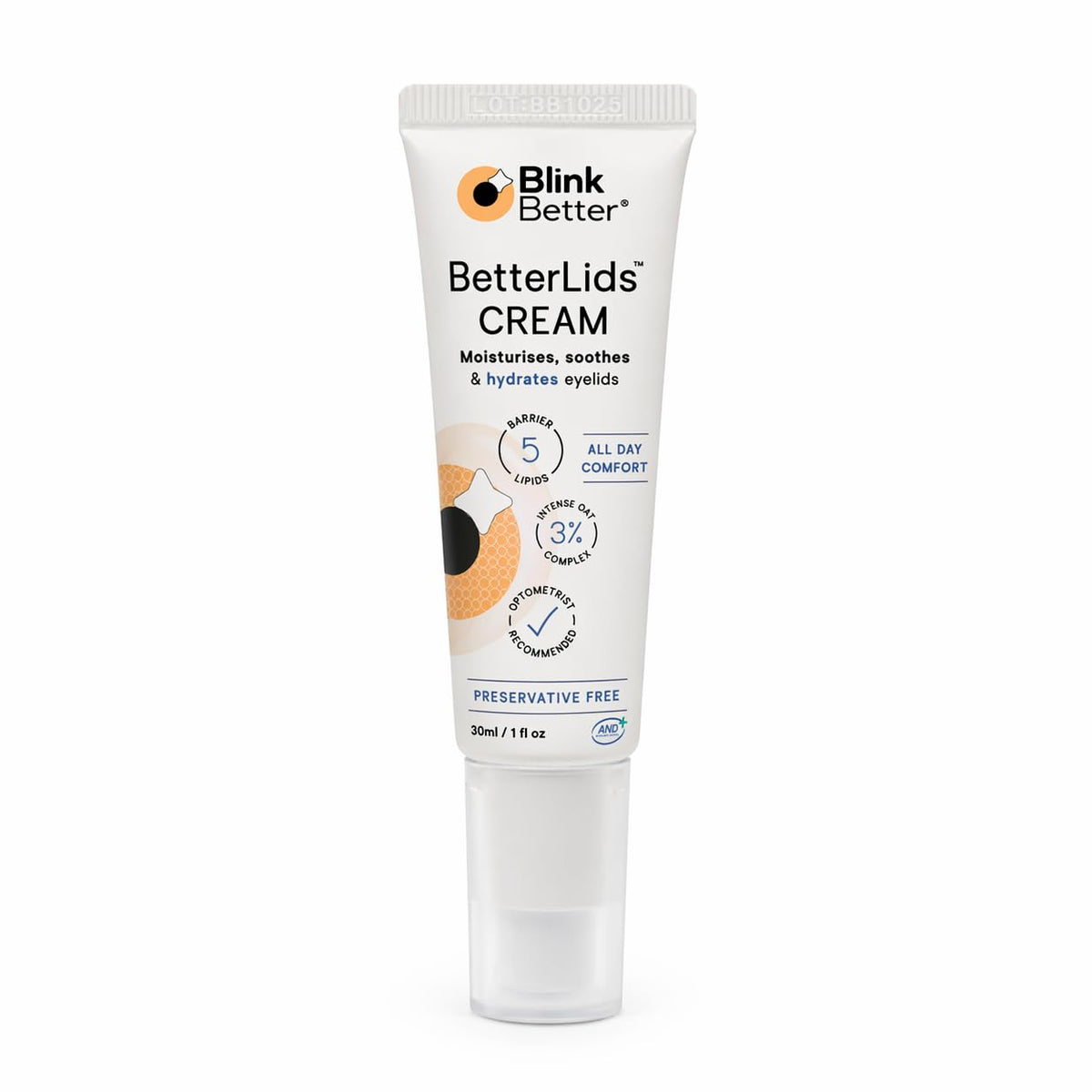 BlinkBetter front packaging showing bottle and brand for quick identification and trust