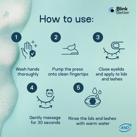 BlinkBetter lifestyle bathroom routine showing easy daily eyelid care benefit