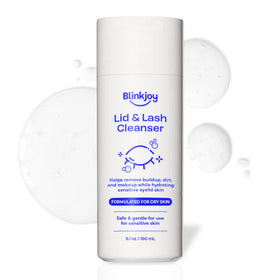 Blinkjoy front packaging showing bottle and brand for clear eyelid cleansing