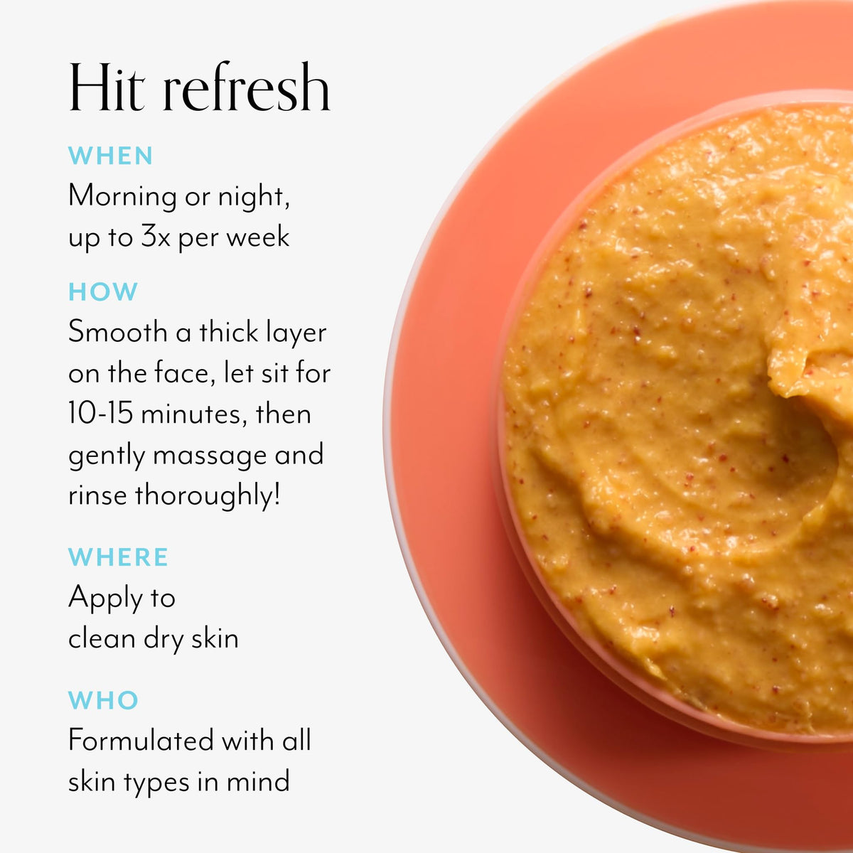 Bliss applying mask on hand to show spreadability and coverage