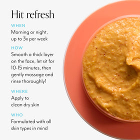 Bliss applying mask on hand to show spreadability and coverage