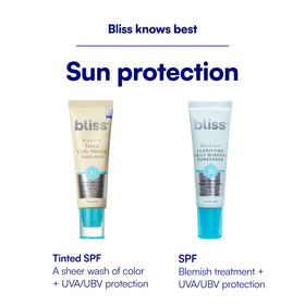 Bliss Block Star on bathroom counter with skincare, suggesting daily routine use