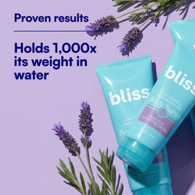Bliss body butter texture close-up highlighting creamy shea butter hydration