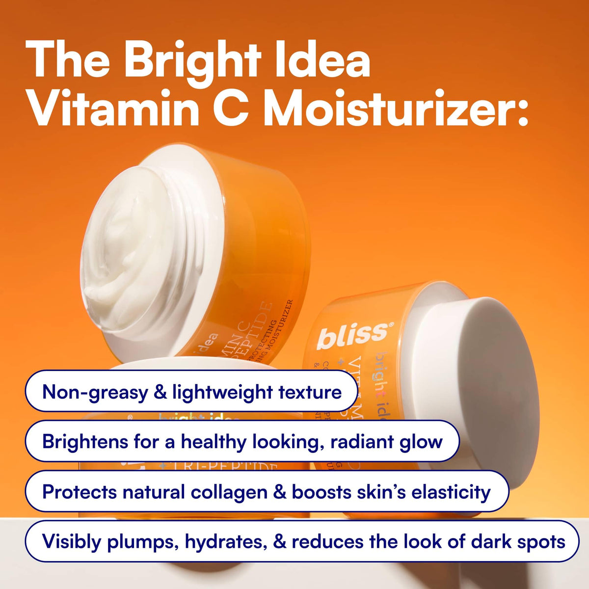 Bliss cream swatched on hand demonstrating lightweight absorption