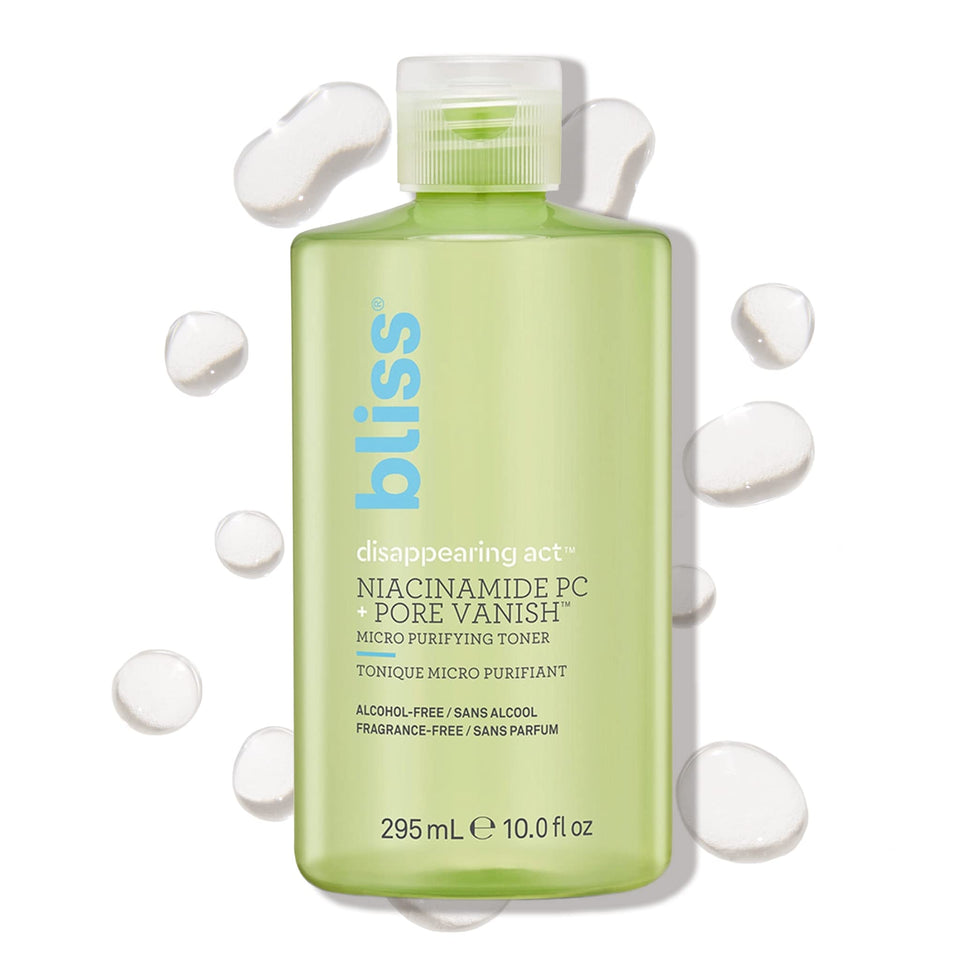 Bliss front bottle showing product and size for clear pore care