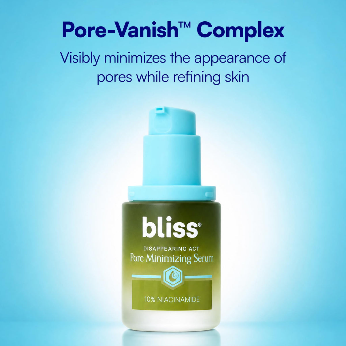 Bliss texture spread on skin showing quick absorption advantage