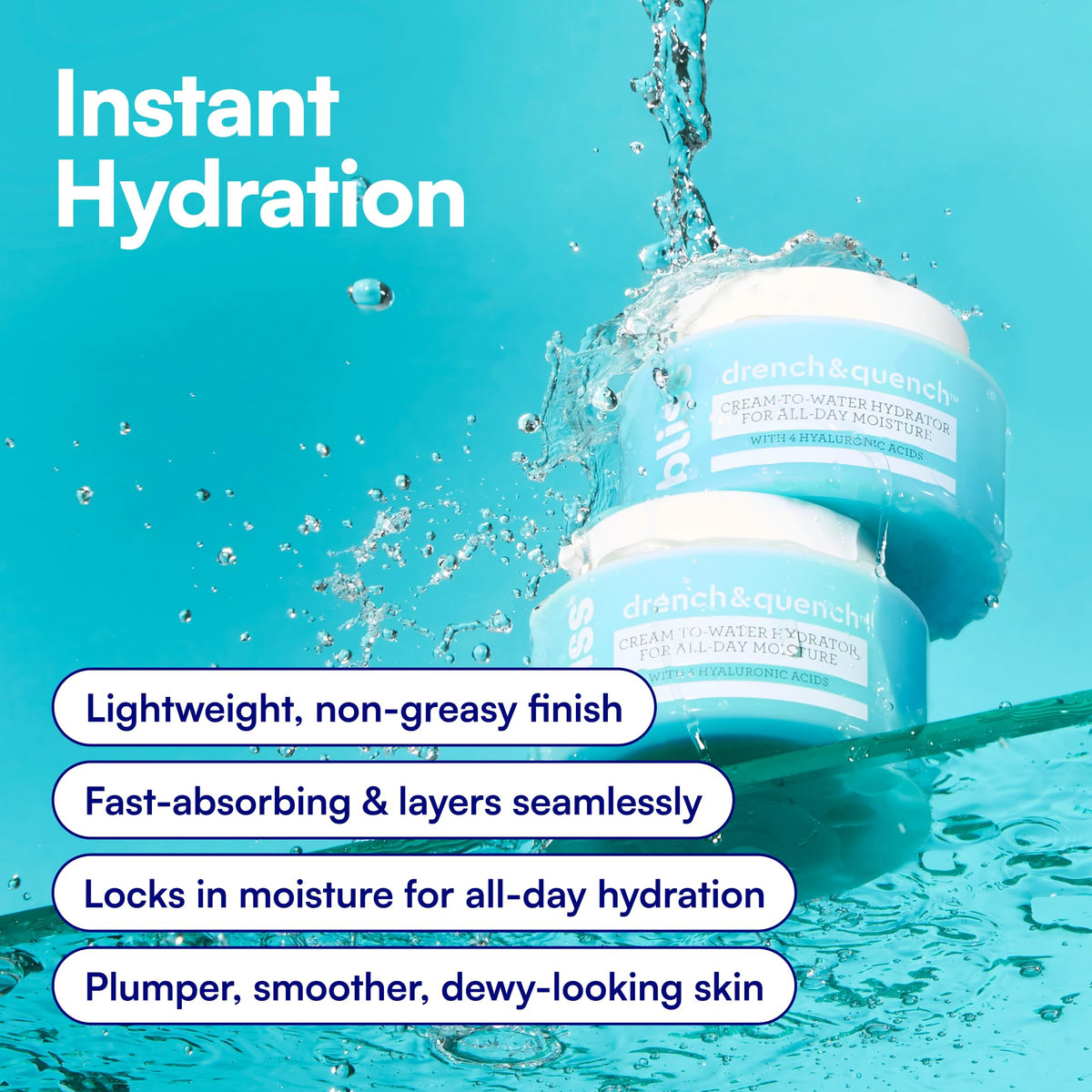 Bliss cream on hand demonstrating lightweight spreadability and fast absorption