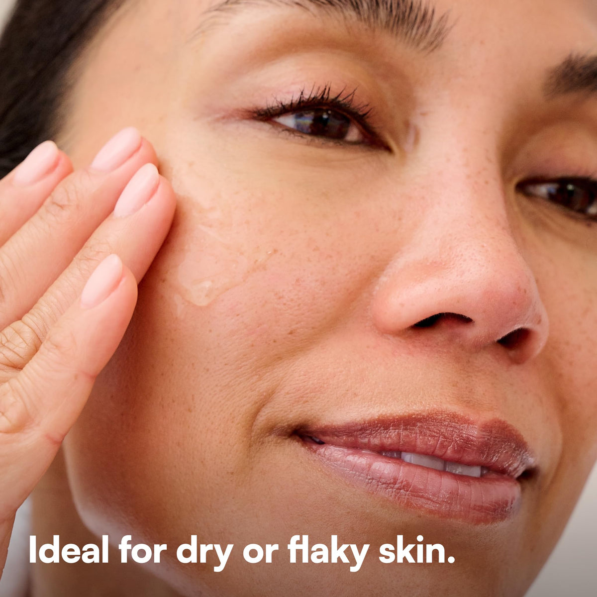 Bliss serum on bathroom counter in lifestyle scene implying daily routine hydration benefit