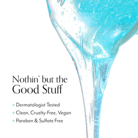 Bliss bamboo buffer particles close view showing gentle exfoliation benefit