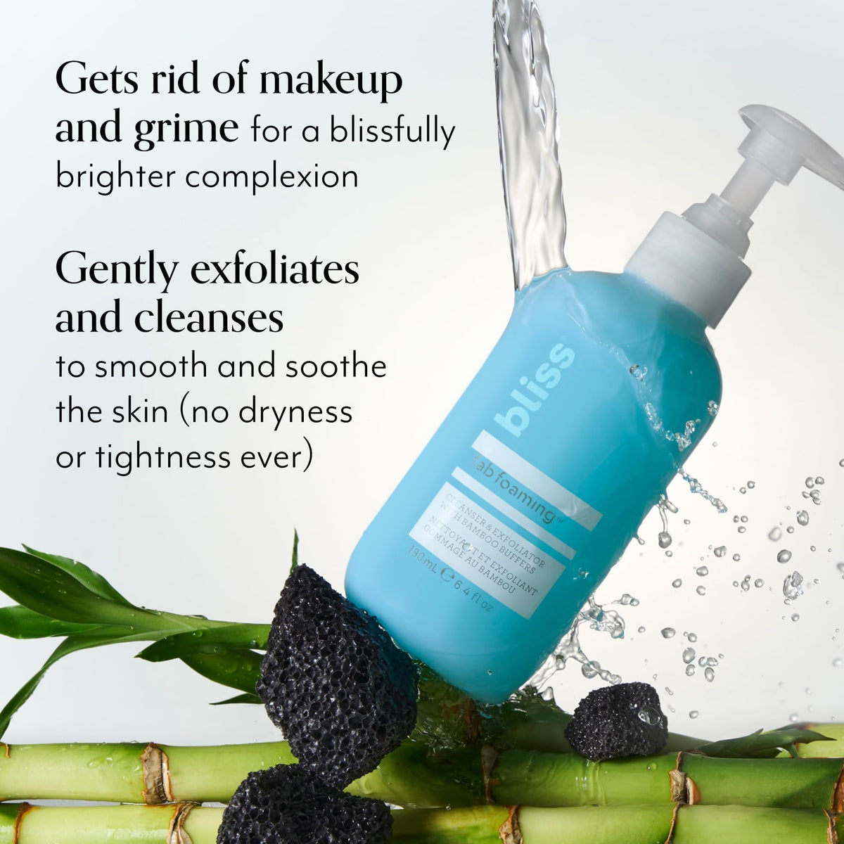 Bliss gel texture closeup demonstrating lightweight foaming action and spreadability