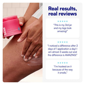 Bliss ingredients label close-up highlighting active actives for reassurance
