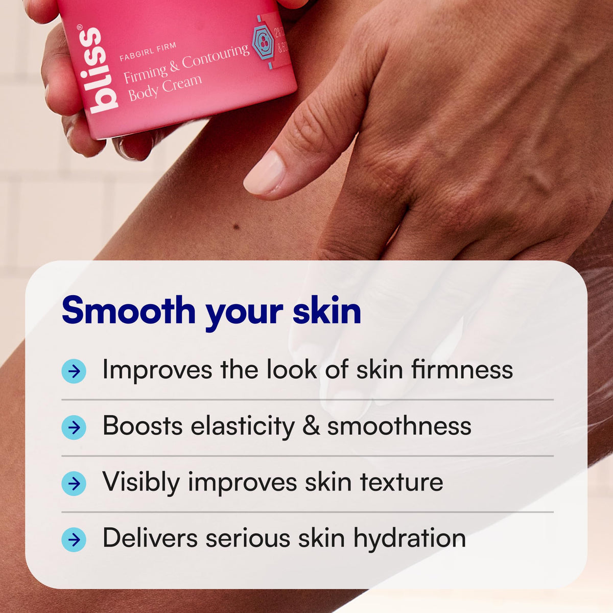 Hand using Bliss sculptor tool demonstrating massage for improved absorption