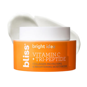 Bliss front packaging showing brightening moisturizer and product benefits