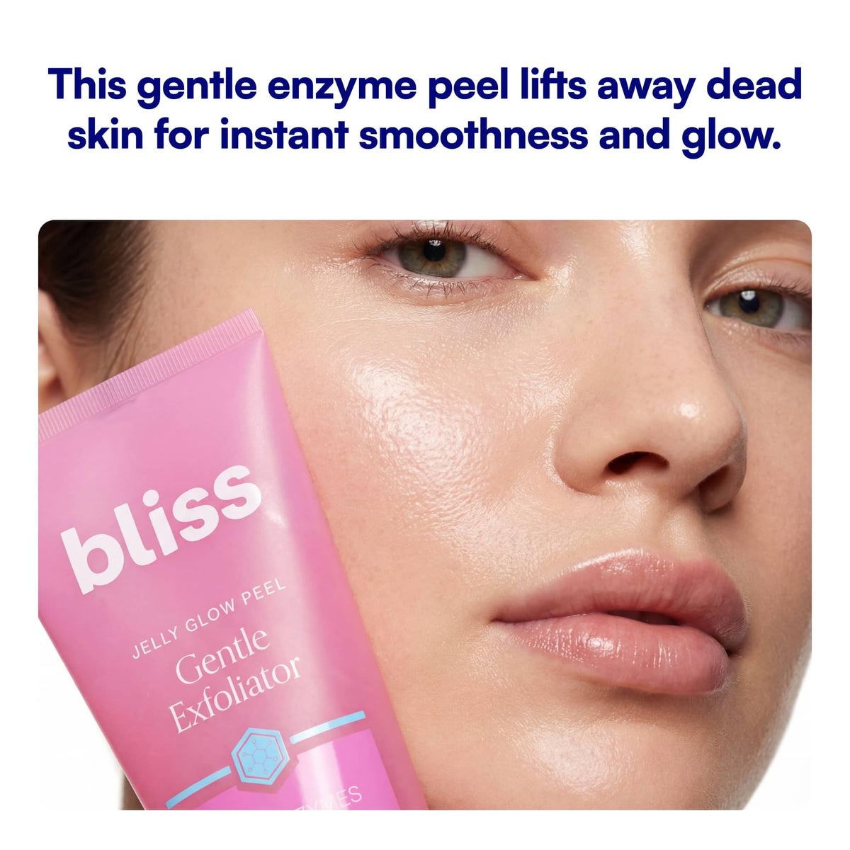 Bliss jelly texture close-up demonstrating smooth gel consistency and gentle polish