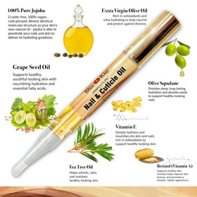 Bliss Kiss applying oil to cuticle for softer, hydrated cuticles