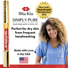 Bliss Kiss before and after nails displaying improved smoothness and reduced peeling