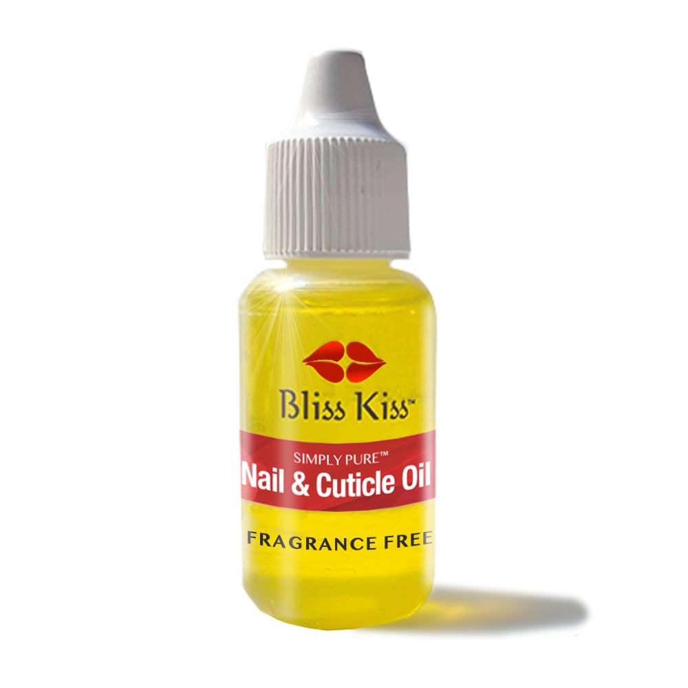 Bliss Kiss front packaging showing bottle and dropper, clear benefits for nails