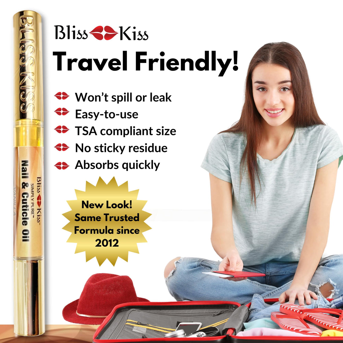 Bliss Kiss jojoba ingredient bottle highlighting natural conditioning
