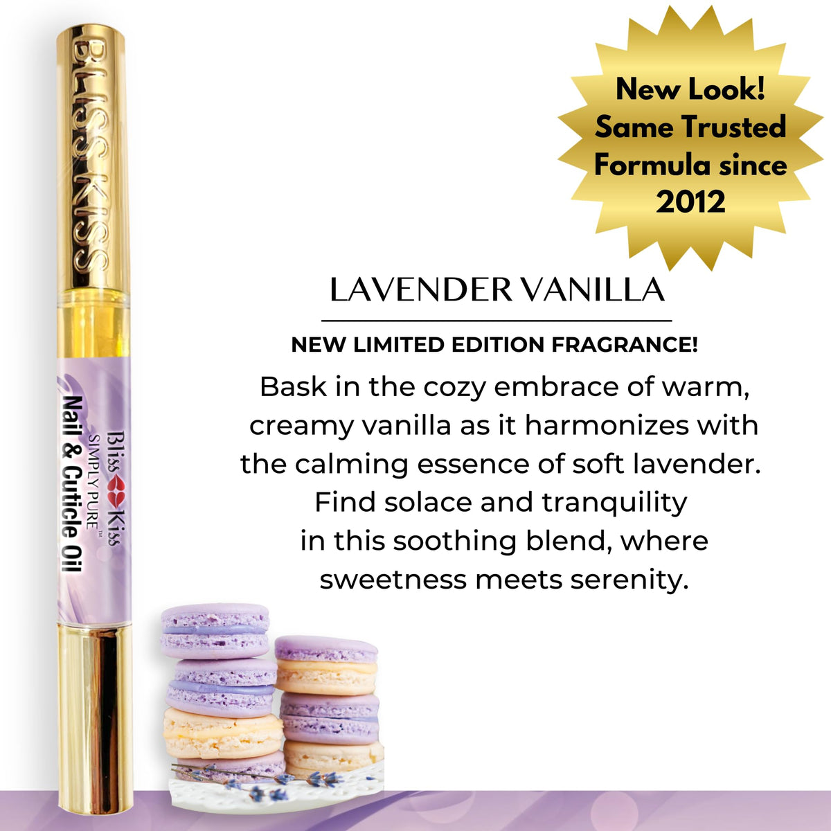 Bliss Kiss pen in hand applying to cuticle to quickly nourish and soften skin