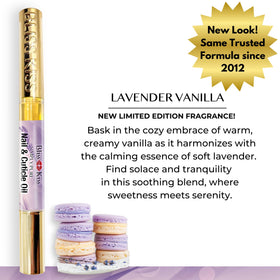 Bliss Kiss pen in hand applying to cuticle to quickly nourish and soften skin