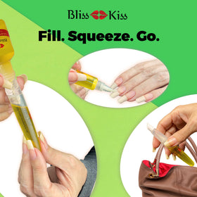Bliss Kiss pen with screw cap removed demonstrating easy refill and leak prevention