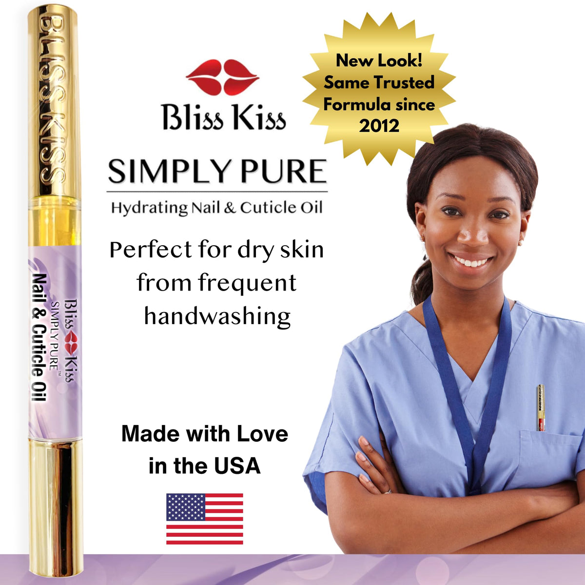 Bliss Kiss before-and-after nails showing improved smoothness and reduced brittleness