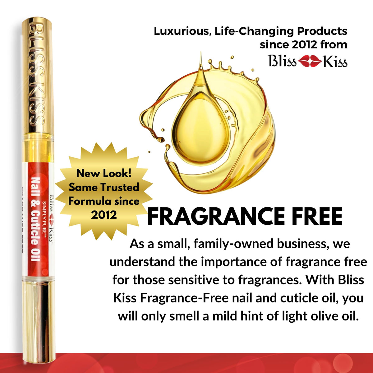 Bliss Kiss size comparison with coin showing travel-friendly, purse-sized pens