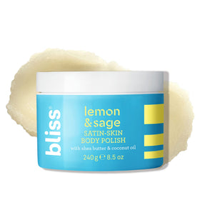 bliss lemon and sage front jar showing label and 8.5 oz size for clear product identity and appeal