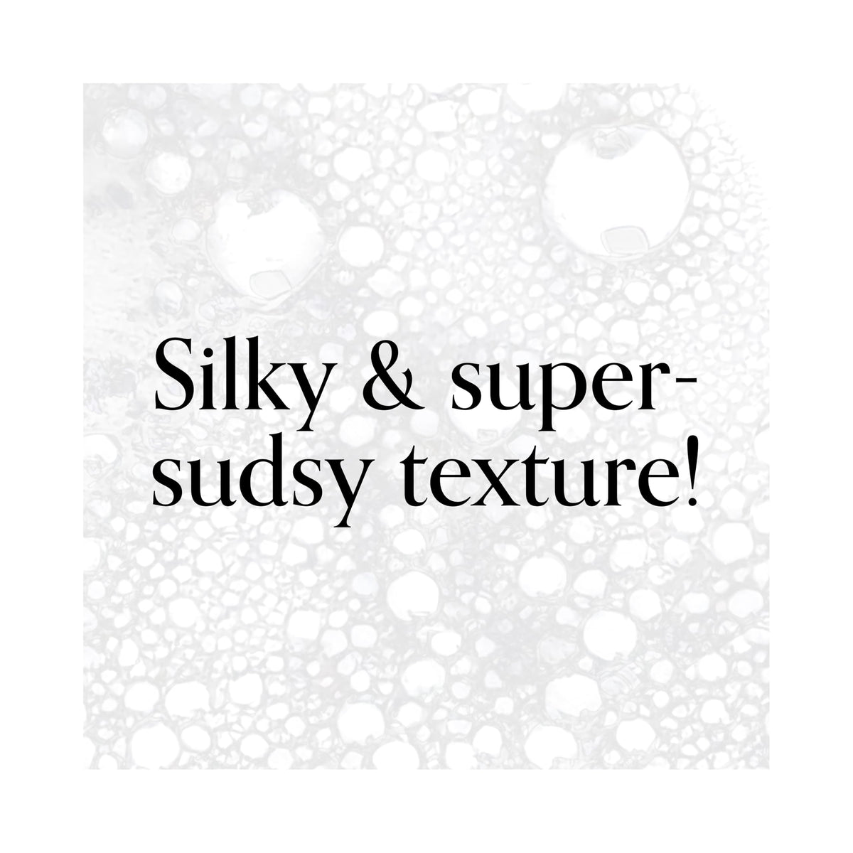 bliss creamy lather close-up showing soft foam and gentle cleansing benefit