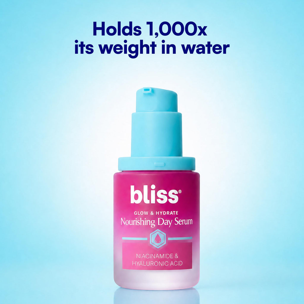 Bliss lifestyle vanity scene showing product ready for daily use