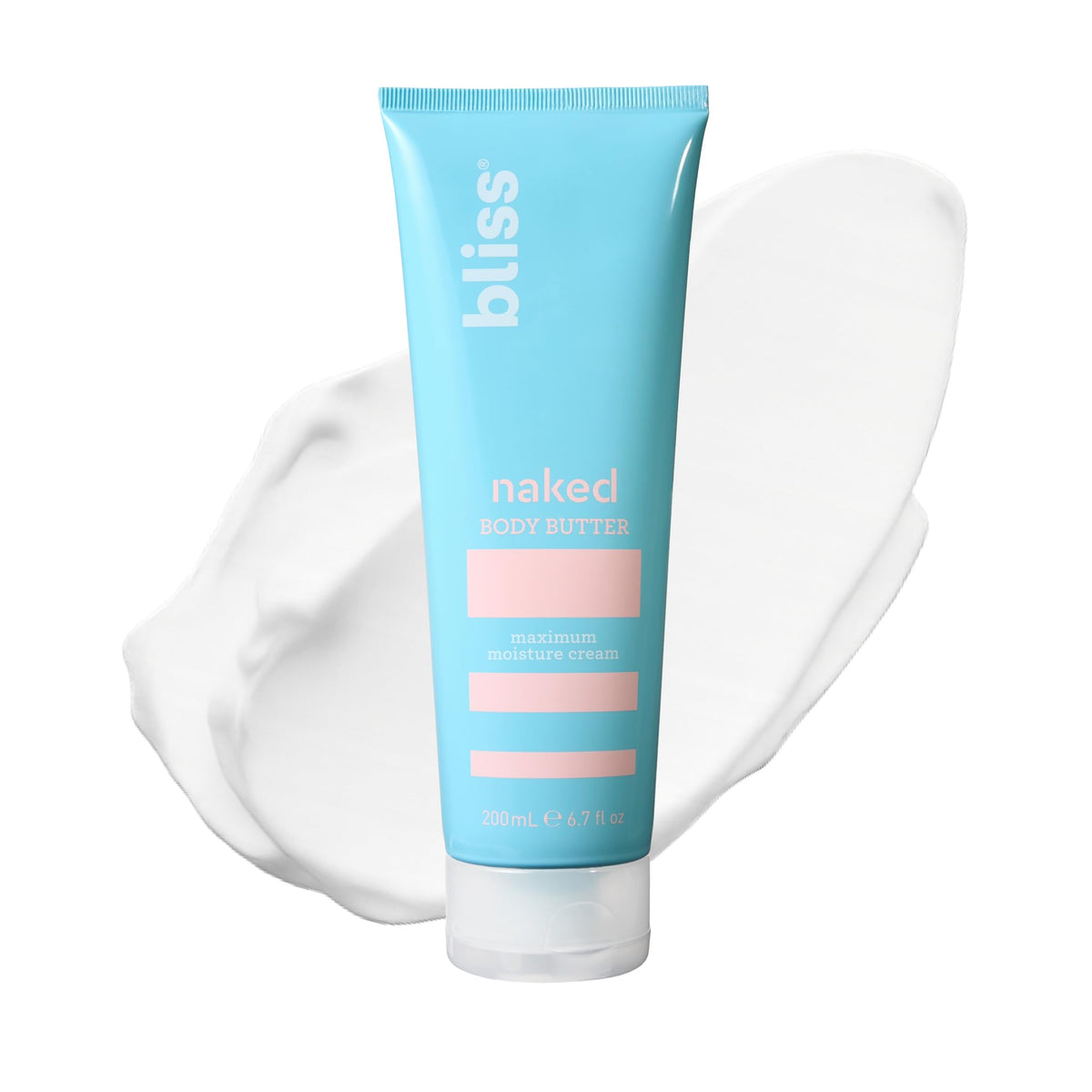 Bliss front packaging unscented body butter showing luxe hydration