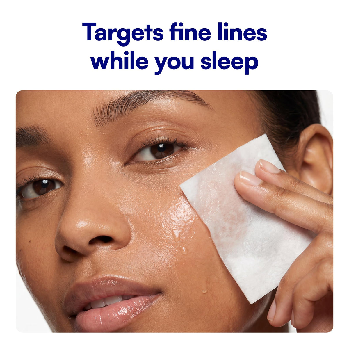 Bliss close-up of pad texture saturated with glycolic solution for effective exfoliation