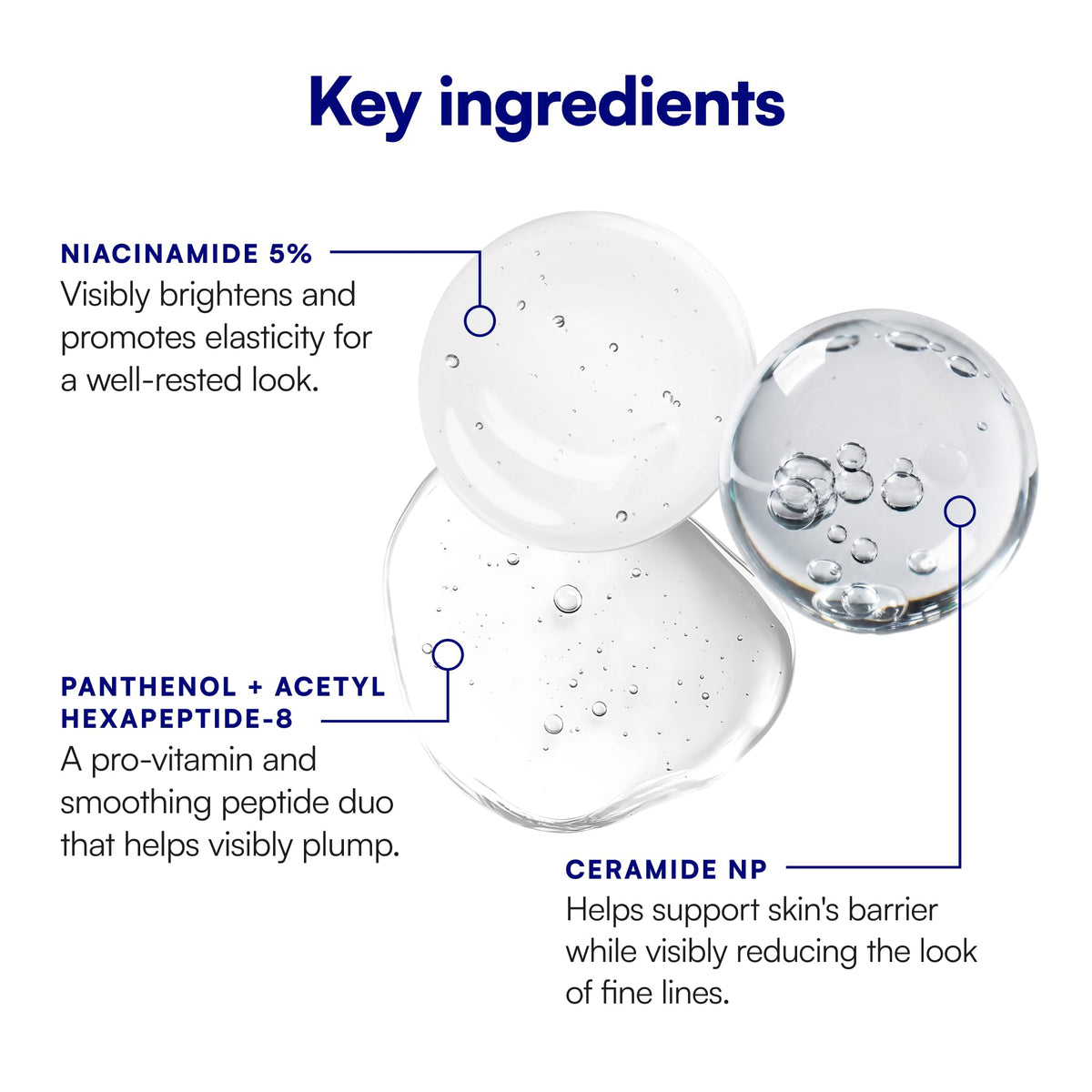 Bliss application on fingertip showing gentle under-eye application benefit