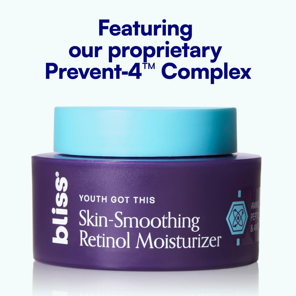 Bliss retinol cream pictured with SPF and serum suggesting daytime protective pairing