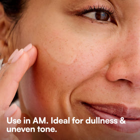 Bliss serum application on face in morning routine for dewy skin