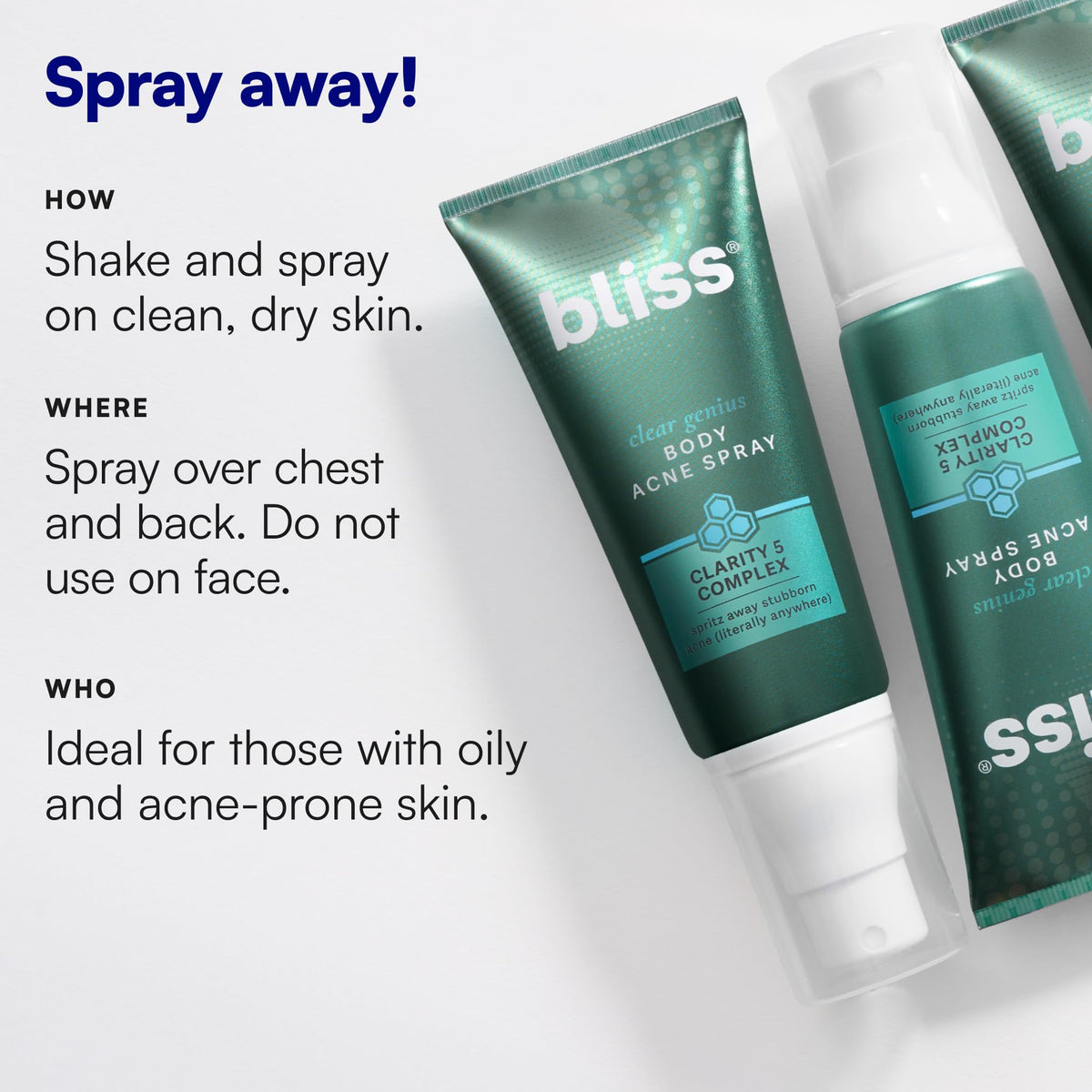bliss bottle next to hand showing travel-size convenience and portability