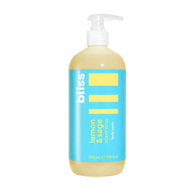 Bliss bottle front packaging showing Lemon and Sage scent and benefit