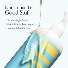Bliss aloe and glycerin ingredients image showing soothing hydration