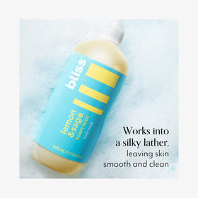 Bliss creamy foam texture demonstrating rich lather and gentle cleanse
